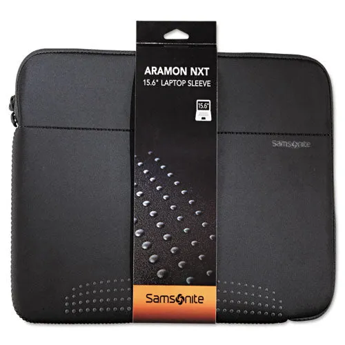 15.6" Aramon Laptop Sleeve, Neoprene, 15-3-4 X 1 X 10-1-2, Black