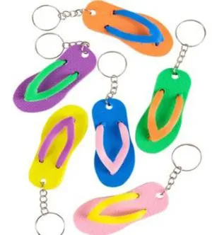 2.5" Flip-Flop Keychain, Assorted Colors, 12pcs/Bag