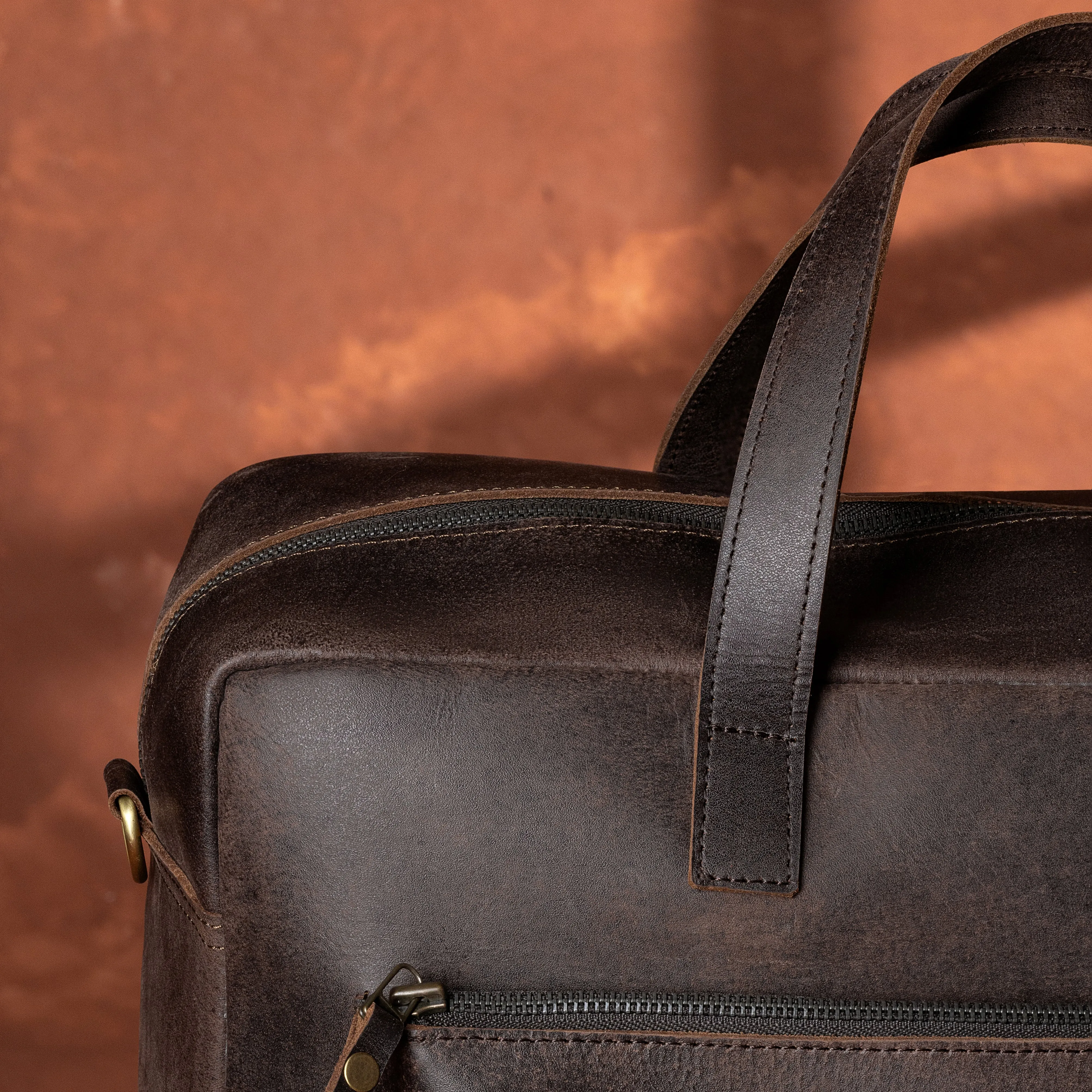 33rd Degree Scottish Rite Briefcase - Dark Brown Cow Leather