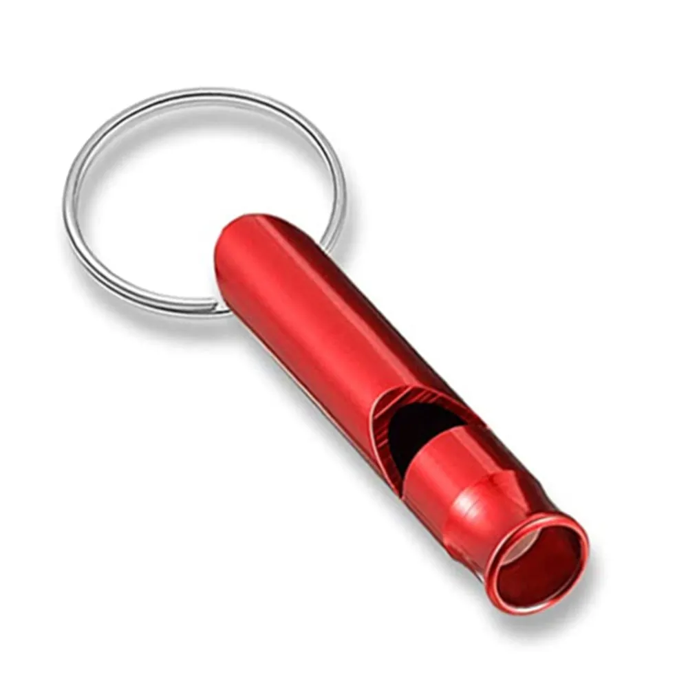 Aluminum Emergency Whistle Keychain for Survival and Outdoor Activities