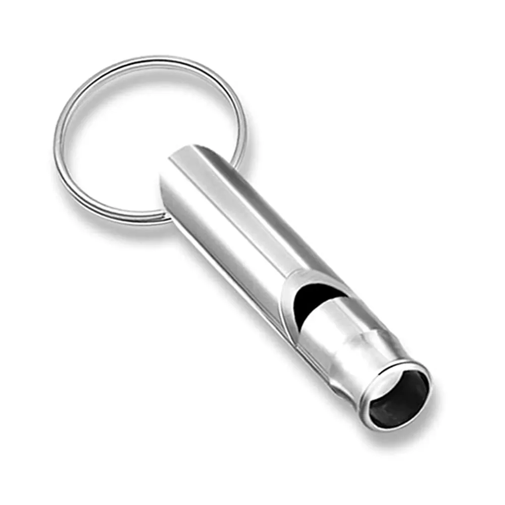 Aluminum Emergency Whistle Keychain for Survival and Outdoor Activities