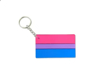 Bisexual Flag Silicone Keychains