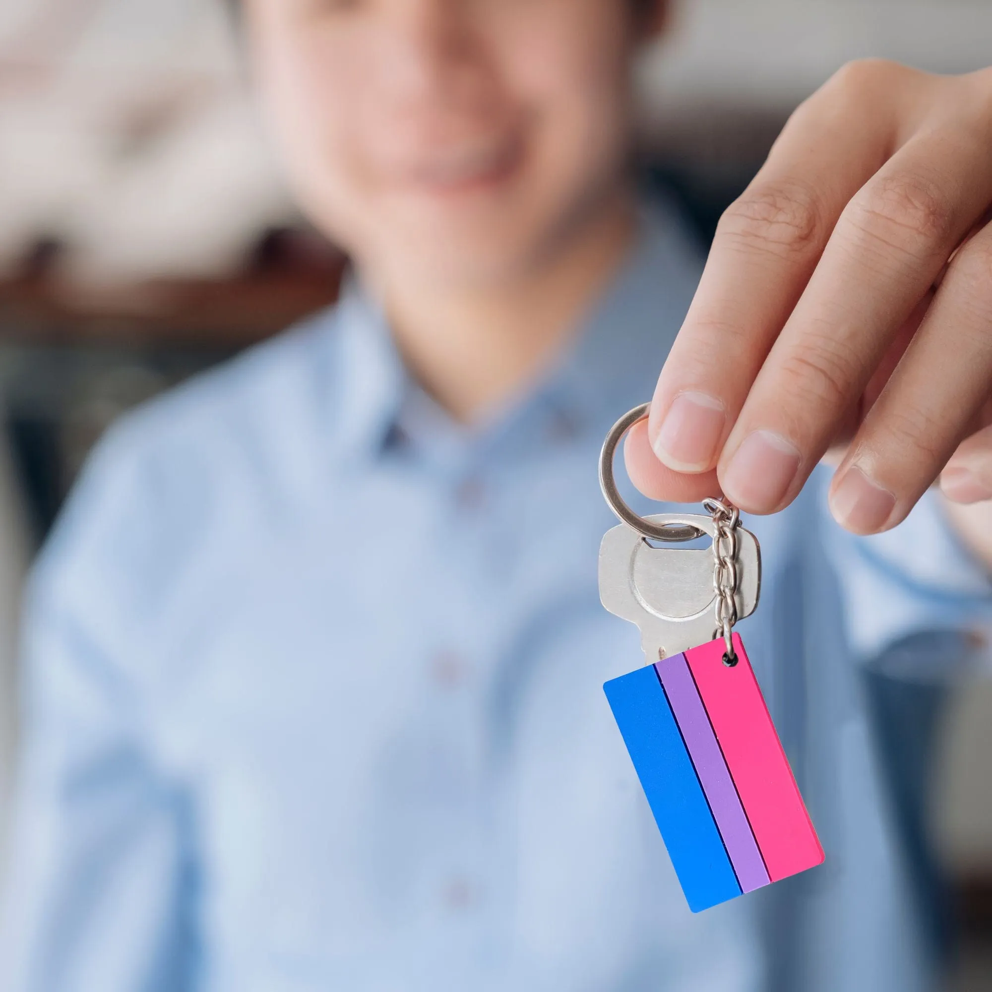 Bisexual Flag Silicone Keychains