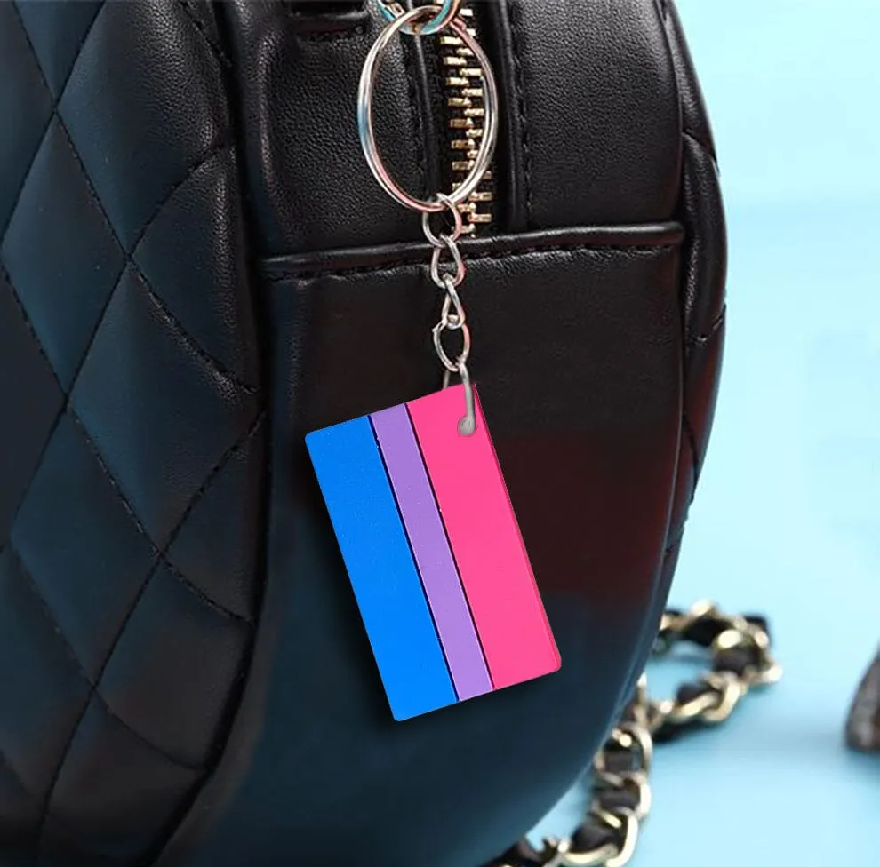 Bisexual Flag Silicone Keychains