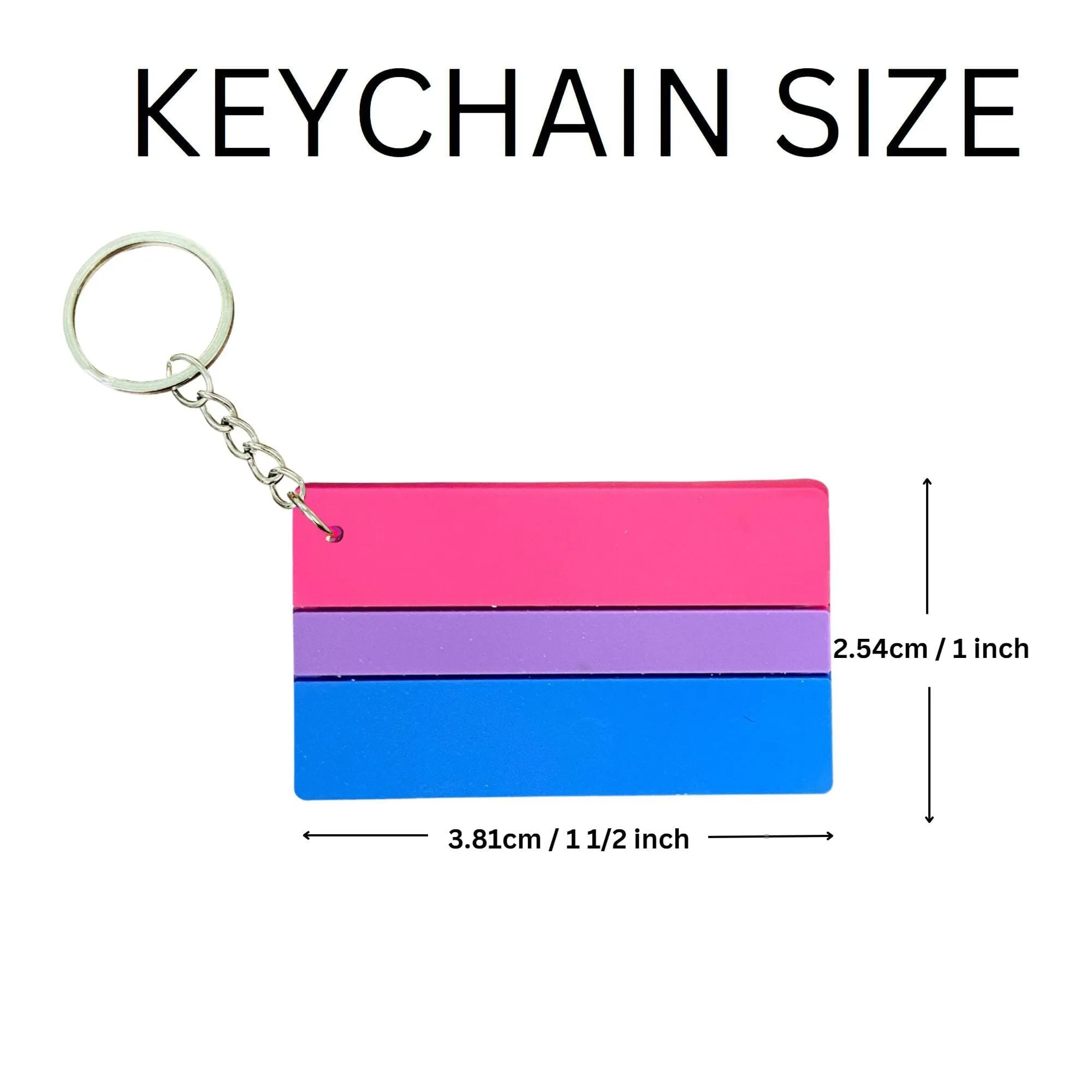 Bisexual Flag Silicone Keychains