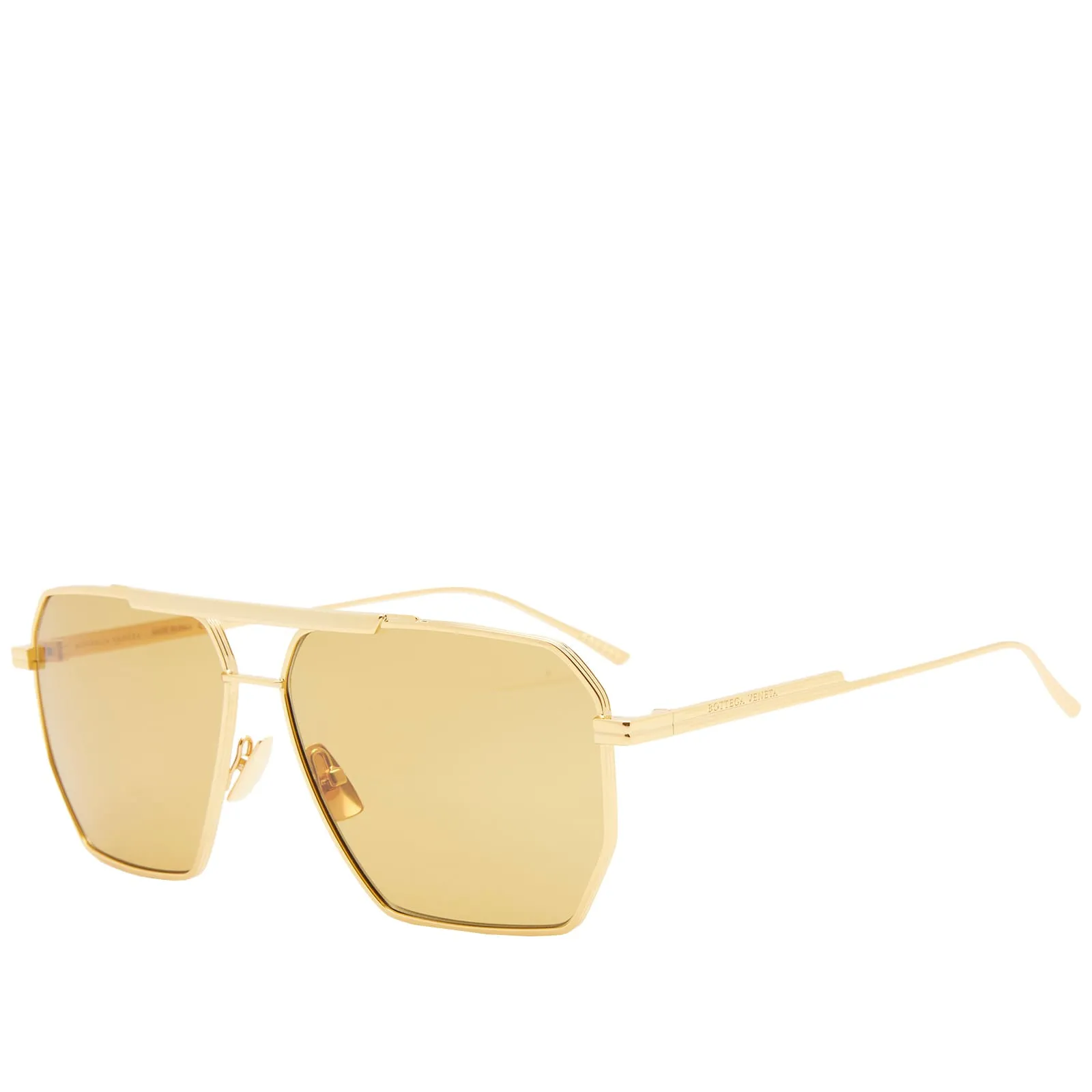 Bottega Veneta Eyewear Bv1012S Sunglasses, Gold & Brown