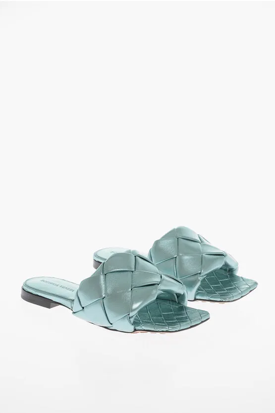 Bottega Veneta Metallized Leather LIDO Slides