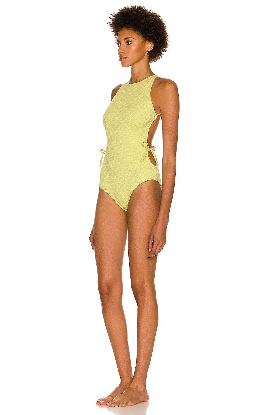 Bottega Veneta Mini Intreccio swimsuit, Seagrass