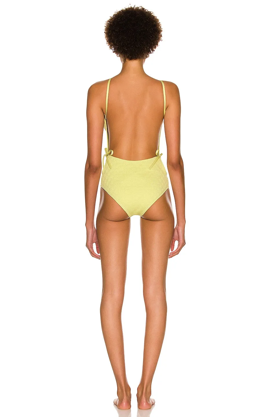 Bottega Veneta Mini Intreccio swimsuit, Seagrass