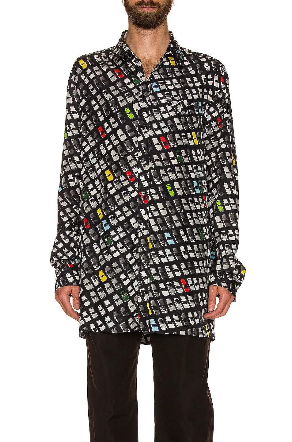 Bottega Veneta Photographic Car Print Shirt, Multi