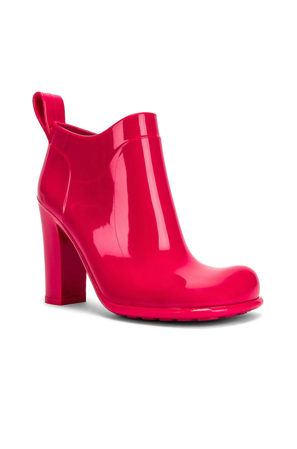 Bottega Veneta Rubber Ankle Boots, Lollipop