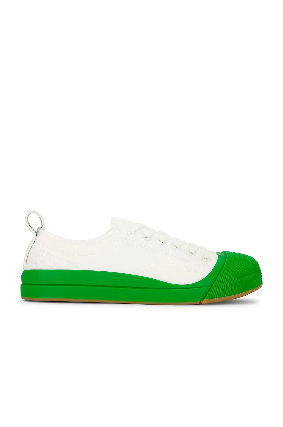 Bottega Veneta Vulcan Low Top Sneaker in Optic White & Parakeet