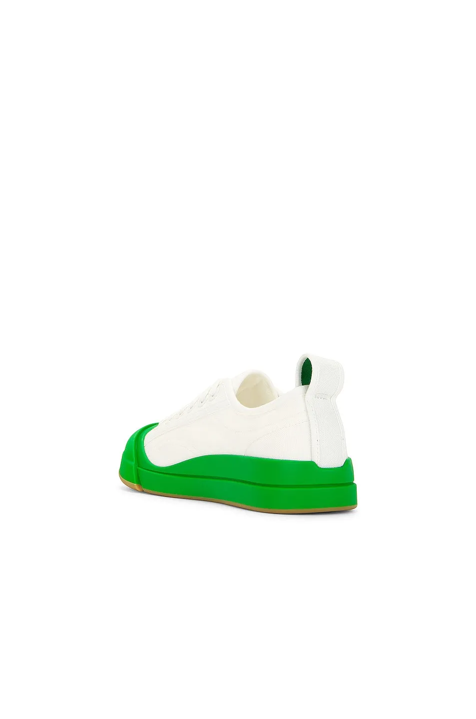 Bottega Veneta Vulcan Low Top Sneaker in Optic White & Parakeet