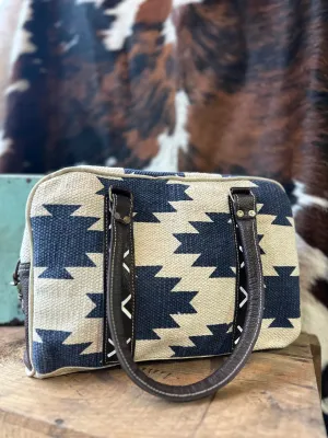 Braeley Leather & Canvas Aztec Bag