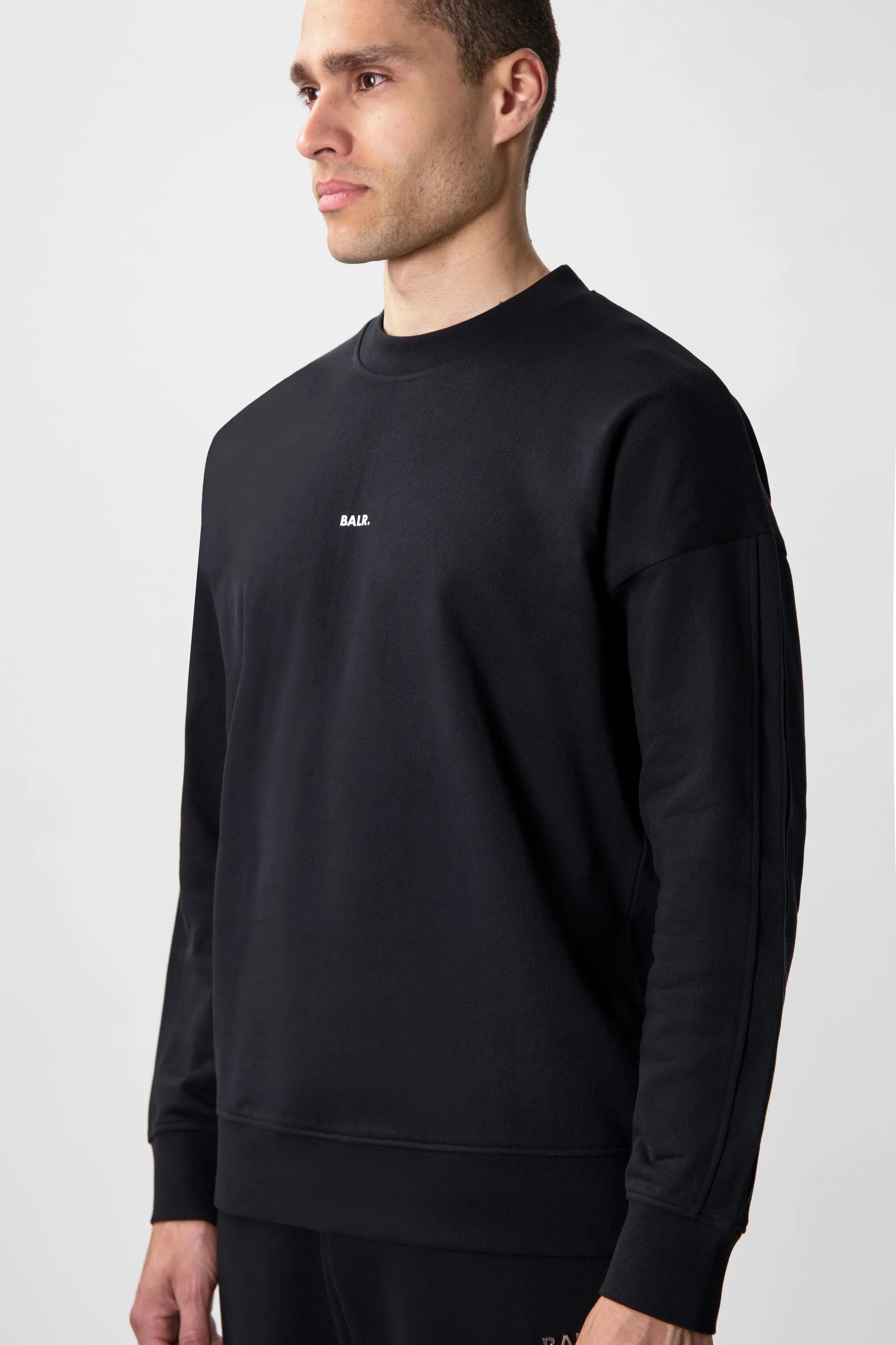 Brand Box Fit Crewneck Jet Black