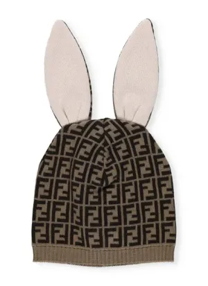 Brown Baby Bunny Ears Hat