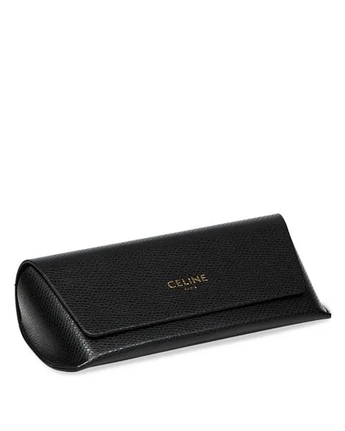 CELINE Flat Top Polarized Sunglasses, Square, 57mm color Black