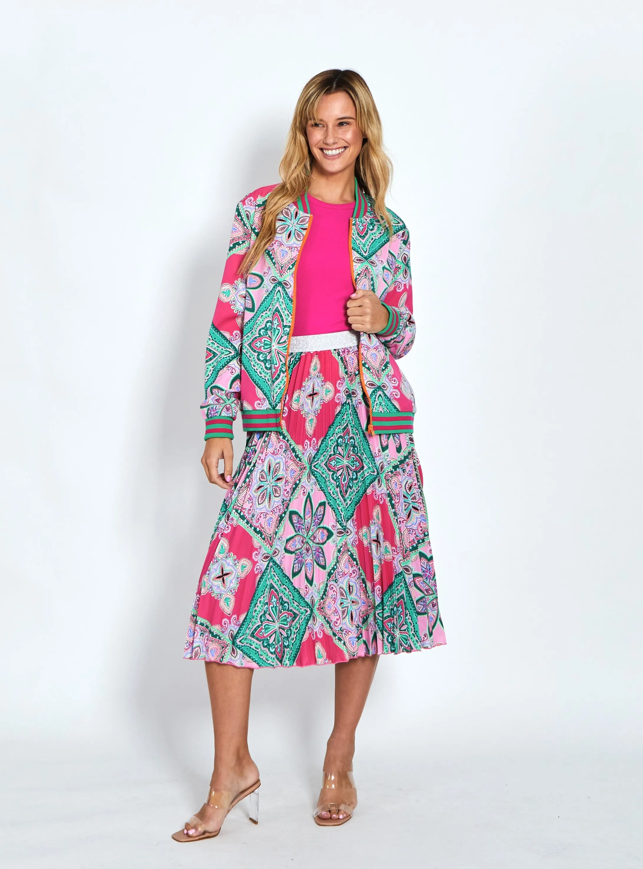 Celine Jacket - Hot Pink Print