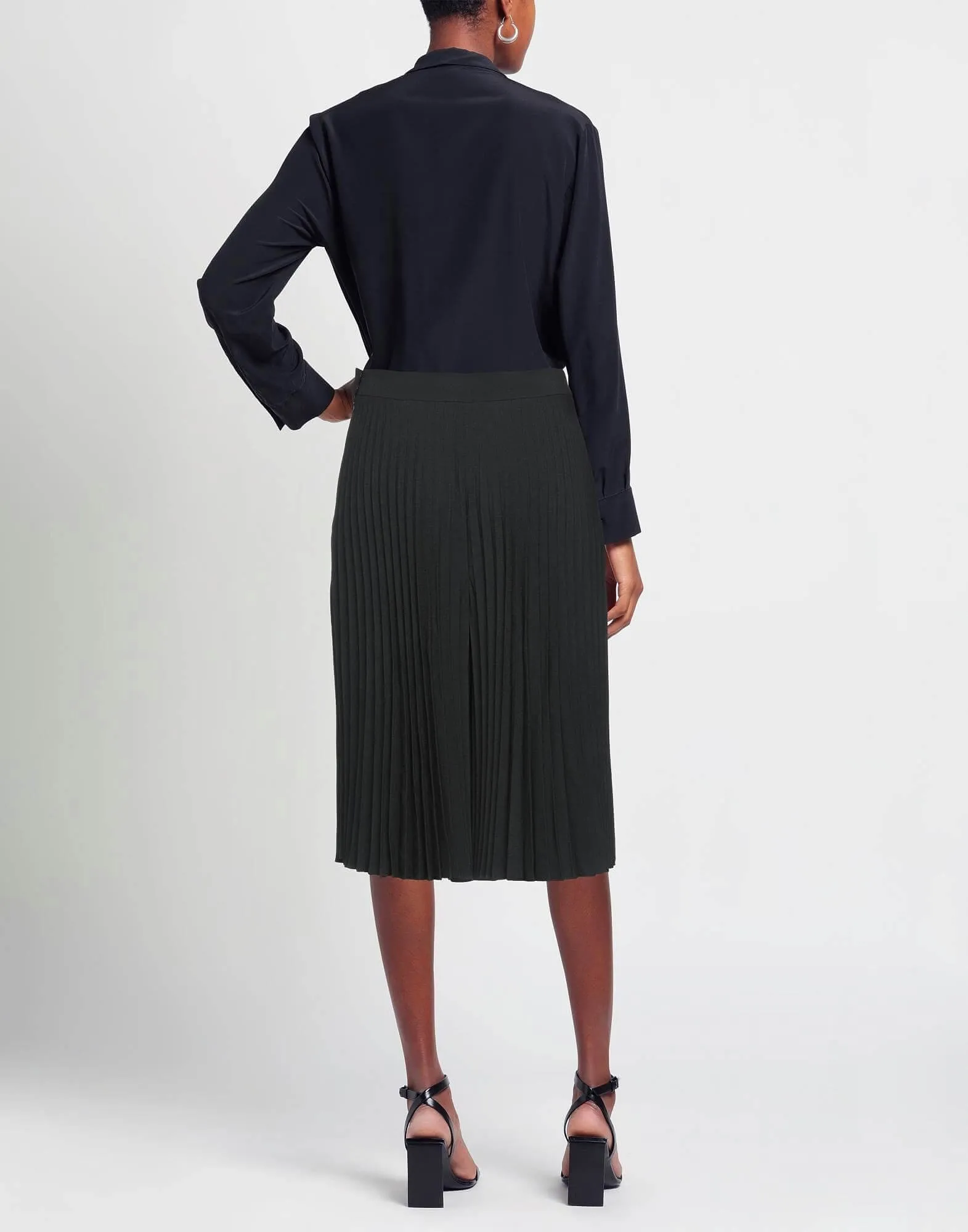 CELINE pleated short skirt, black