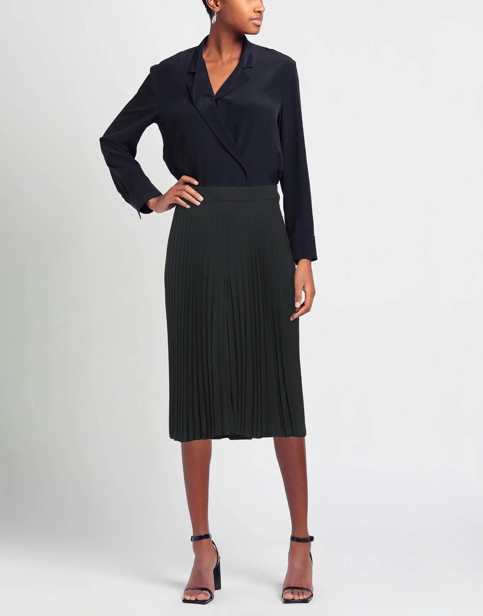 CELINE pleated short skirt, black