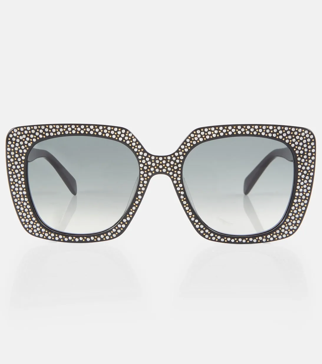 Celine Square Sunglasses, Black