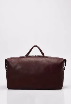 Coffee Leather Duffel Bag