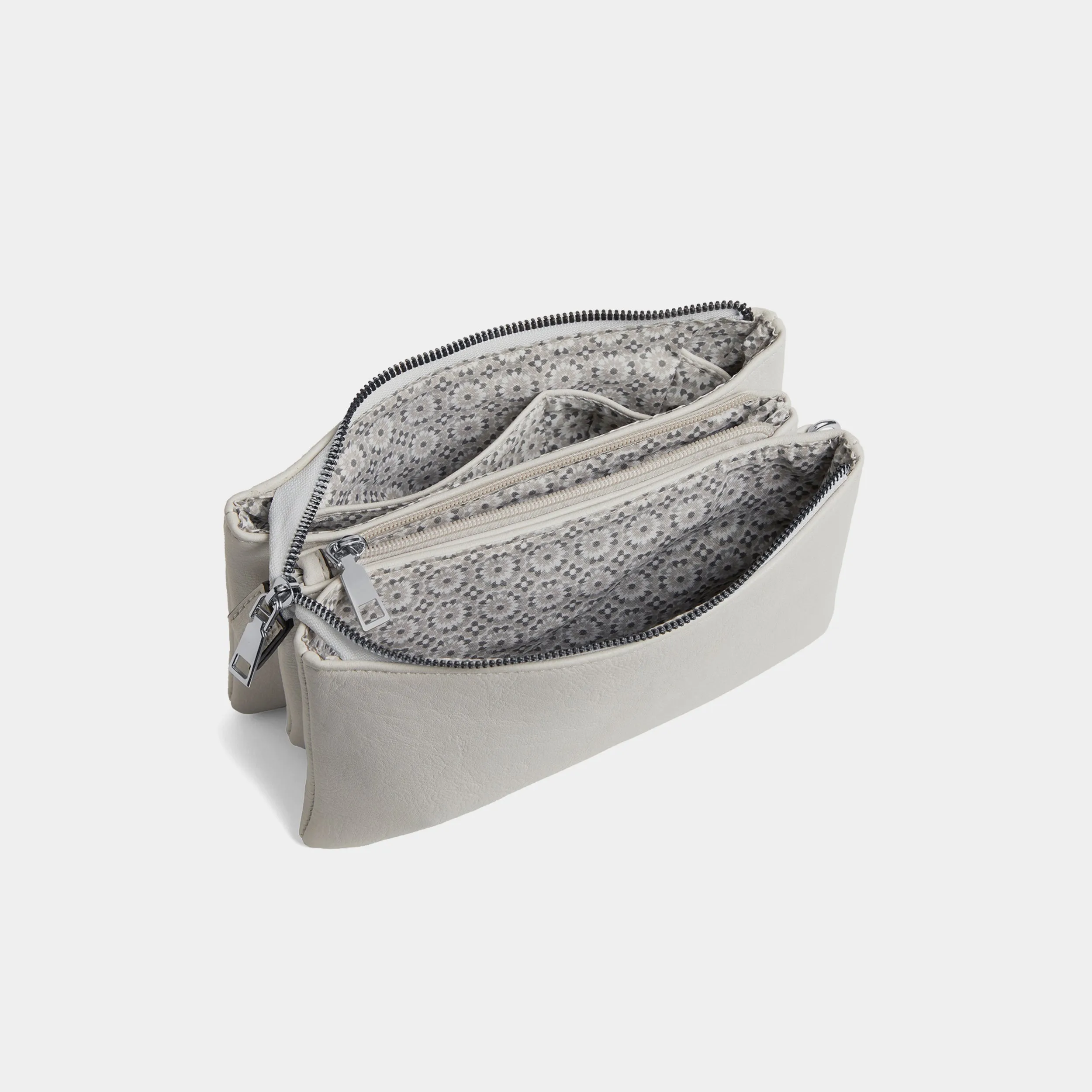 Delaney Double Compartment Crossbody - Grey