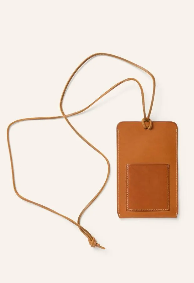 Del'Ep Leather Phone Carrier Tan