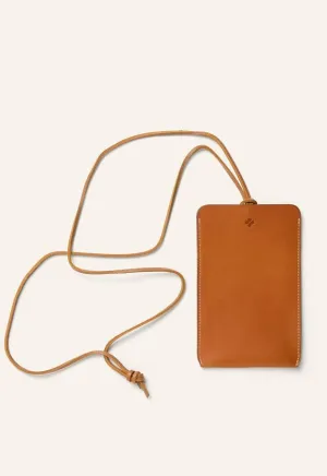 Del'Ep Leather Phone Carrier Tan