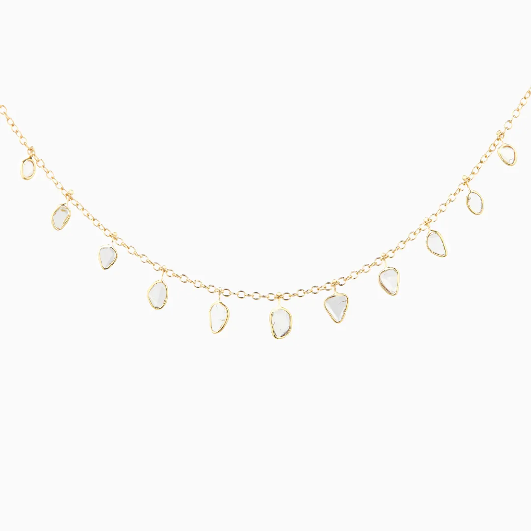 Diamond Slice Chain Necklace