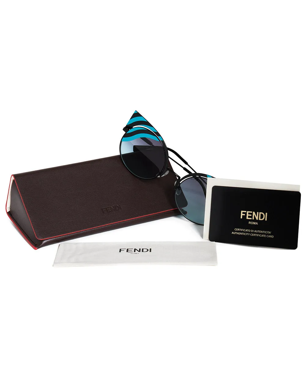 Fendi Hypnoshine Cat Eye Sunglasses FF0215S 0LB JF 53