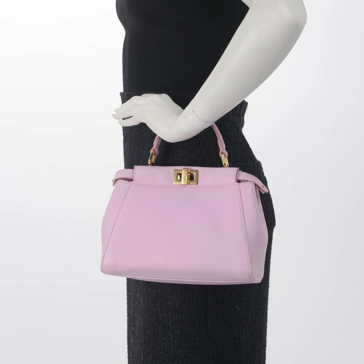 Fendi Pink Nappa Mini Peekaboo Bag