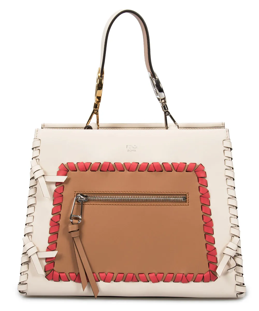 Fendi Small White Runaway Leather Bag