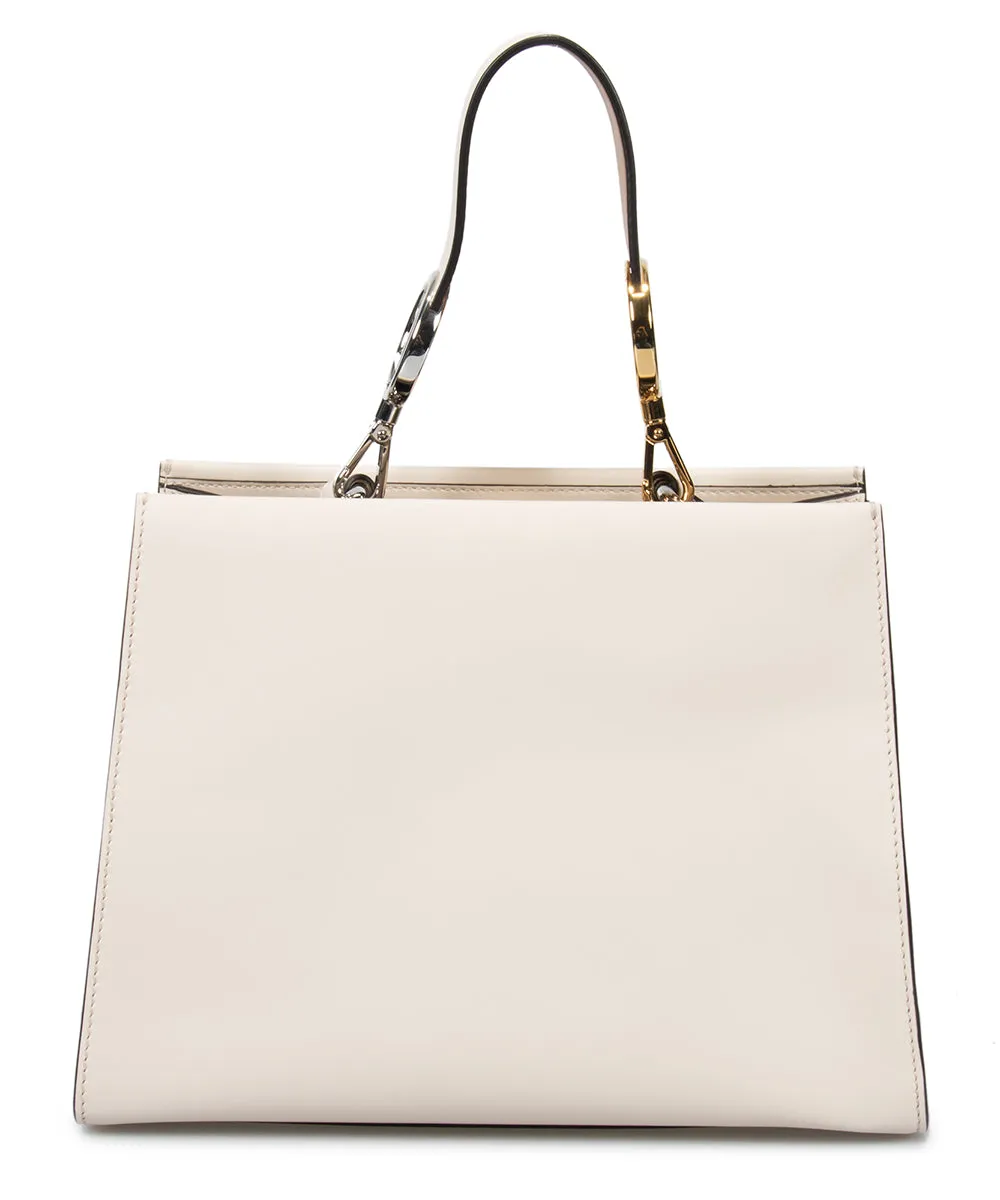 Fendi Small White Runaway Leather Bag