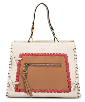 Fendi Small White Runaway Leather Bag