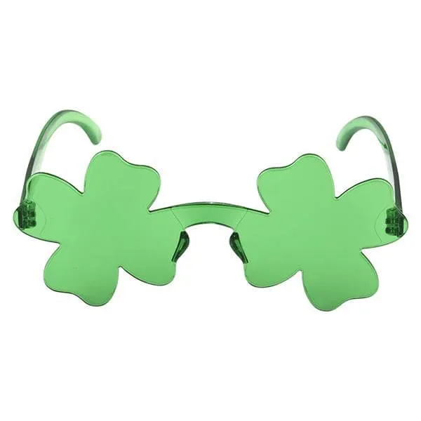 Green Shamrock Shaped Glasses