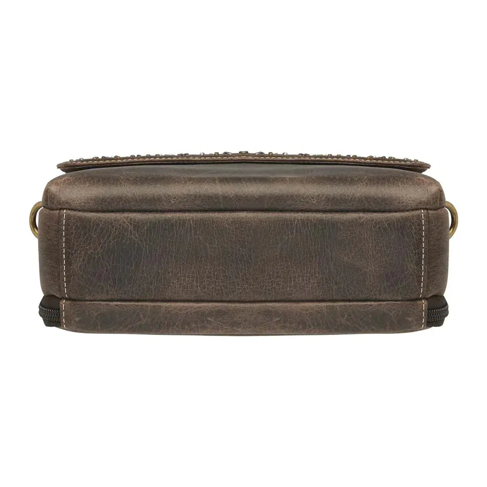 GTM Distressed Clutch W/Carry Conceal Compartment