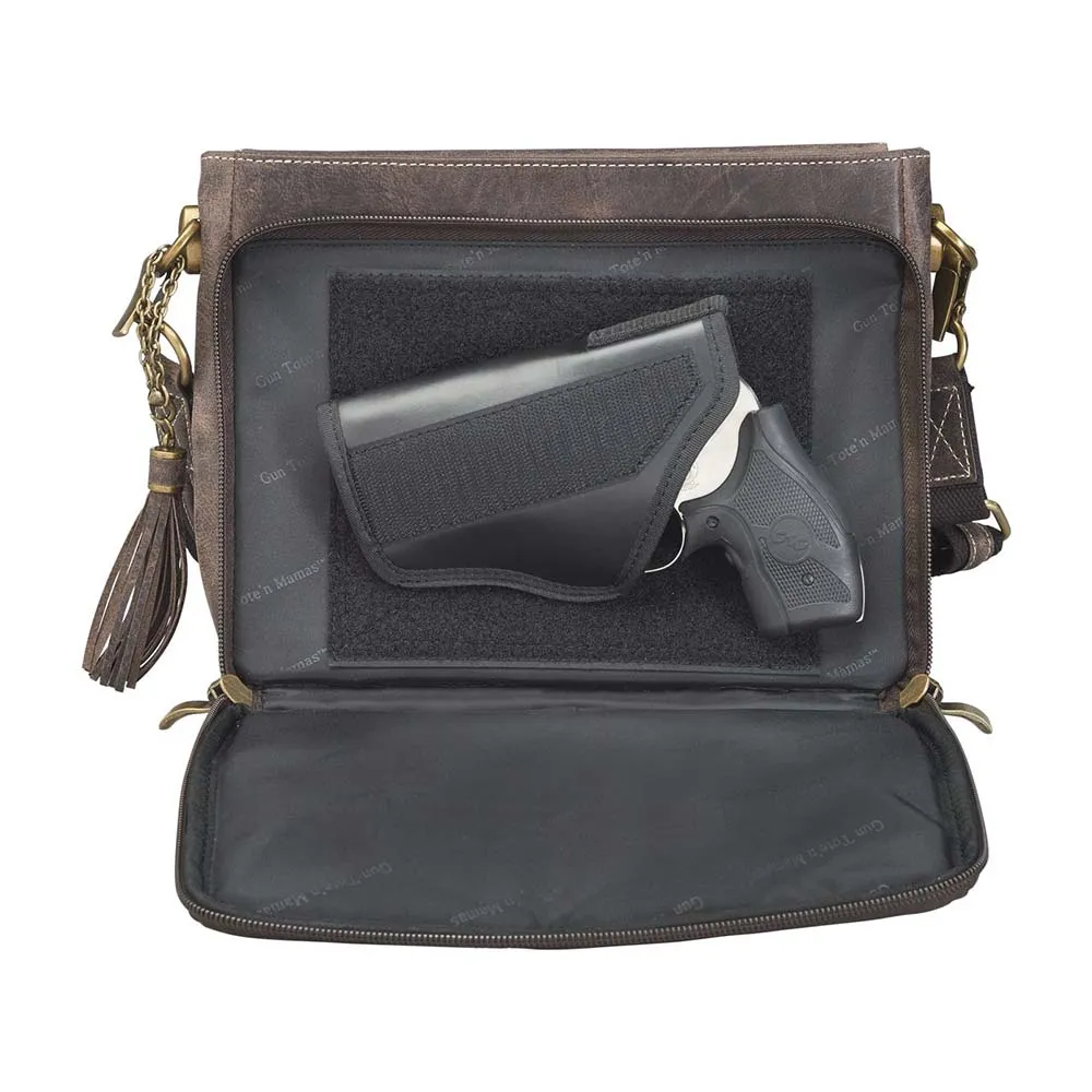 GTM Distressed Clutch W/Carry Conceal Compartment