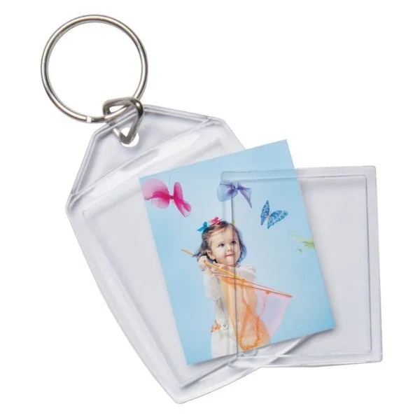 Half Wallet Photo Snap-in Keychains - 12 Pack