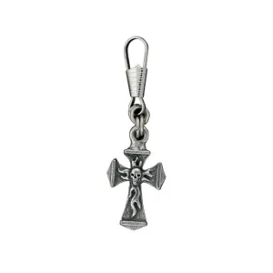 Hot Leathers ZPA1019 Cross with Skull Zipper Pull