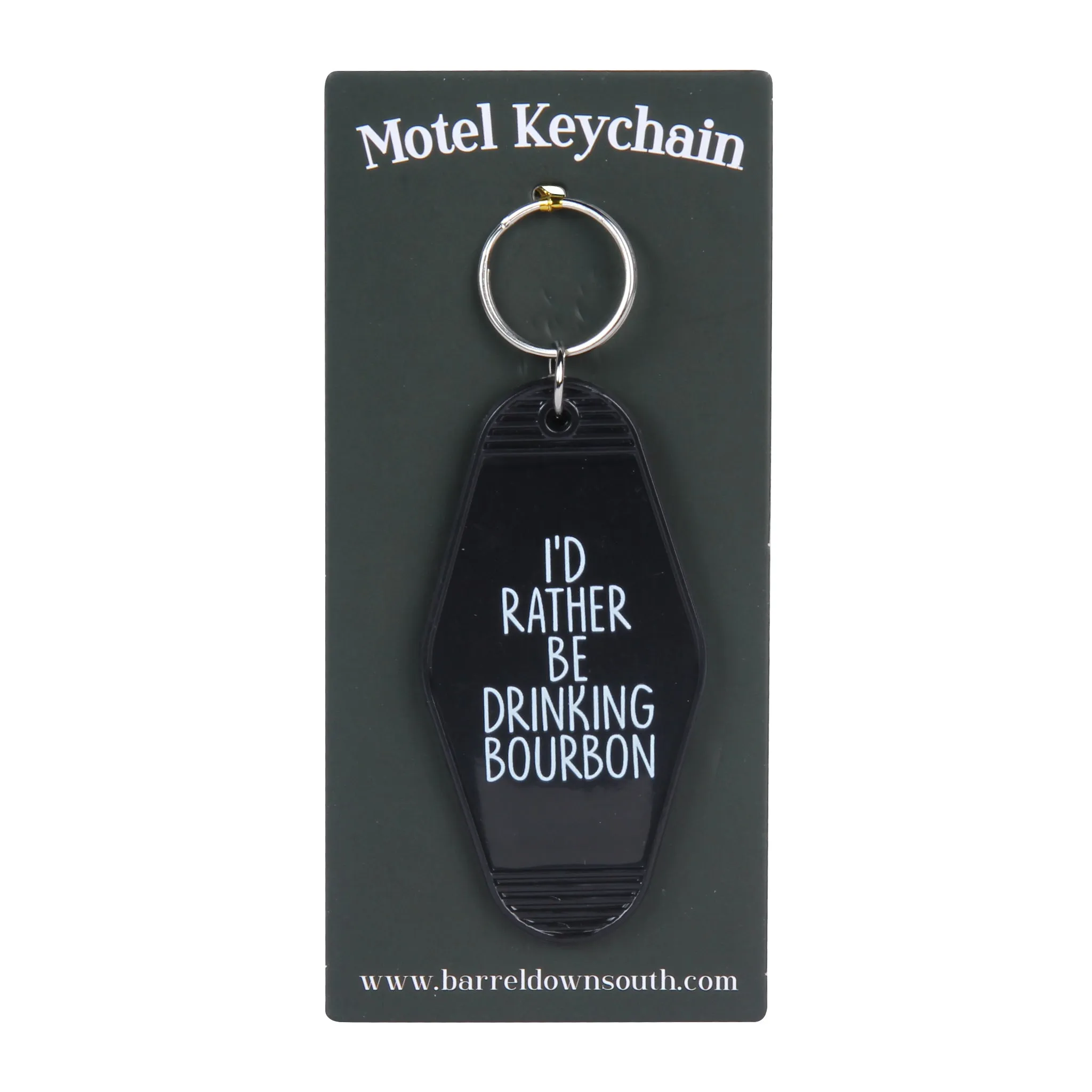 I'd Rather Be Drinking Bourbon Hotel Motel Key Chain