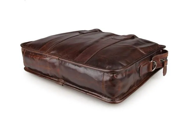 Large Leather Laptop Messenger Bag