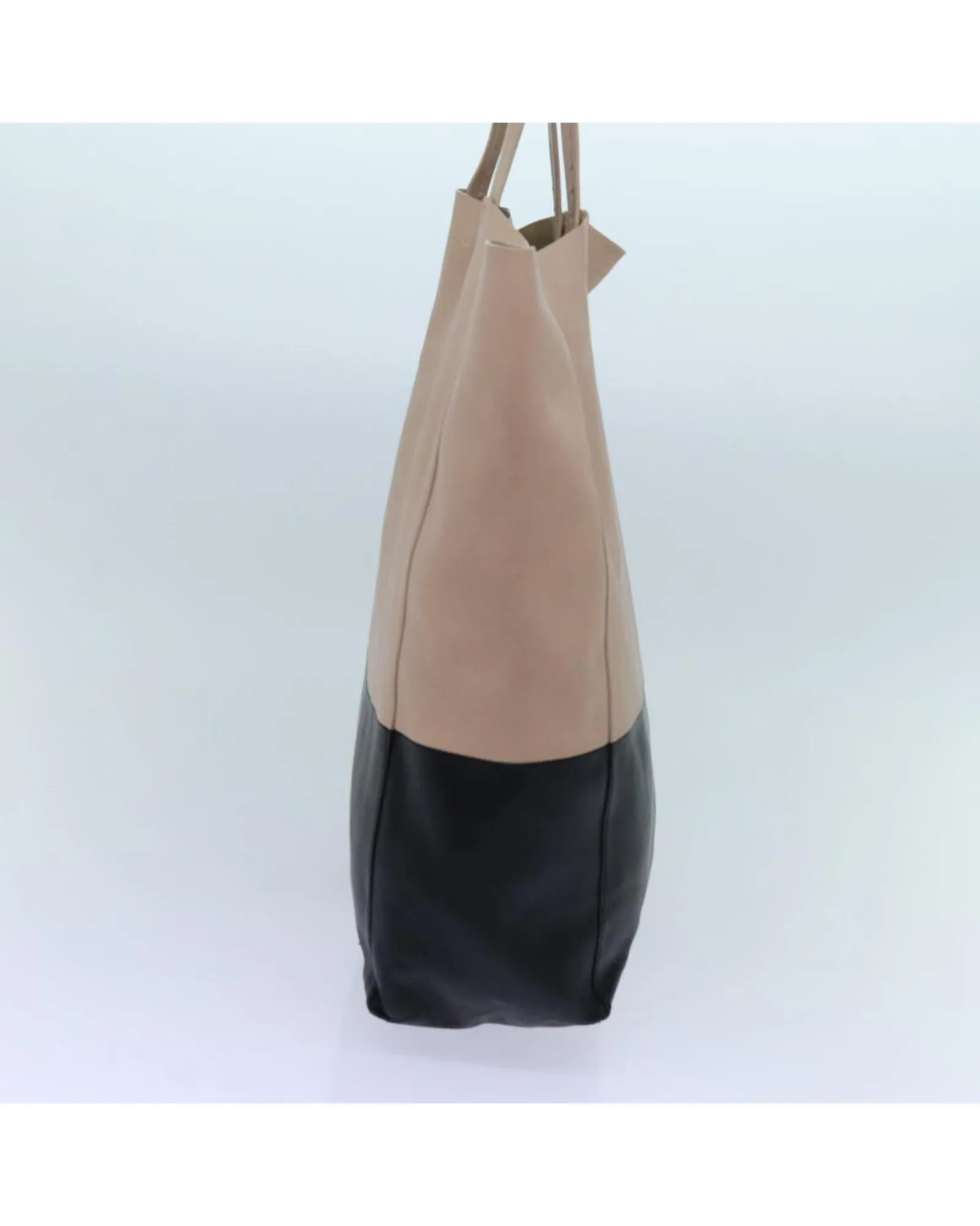 Leather Horizontal Cabas Tote Bag