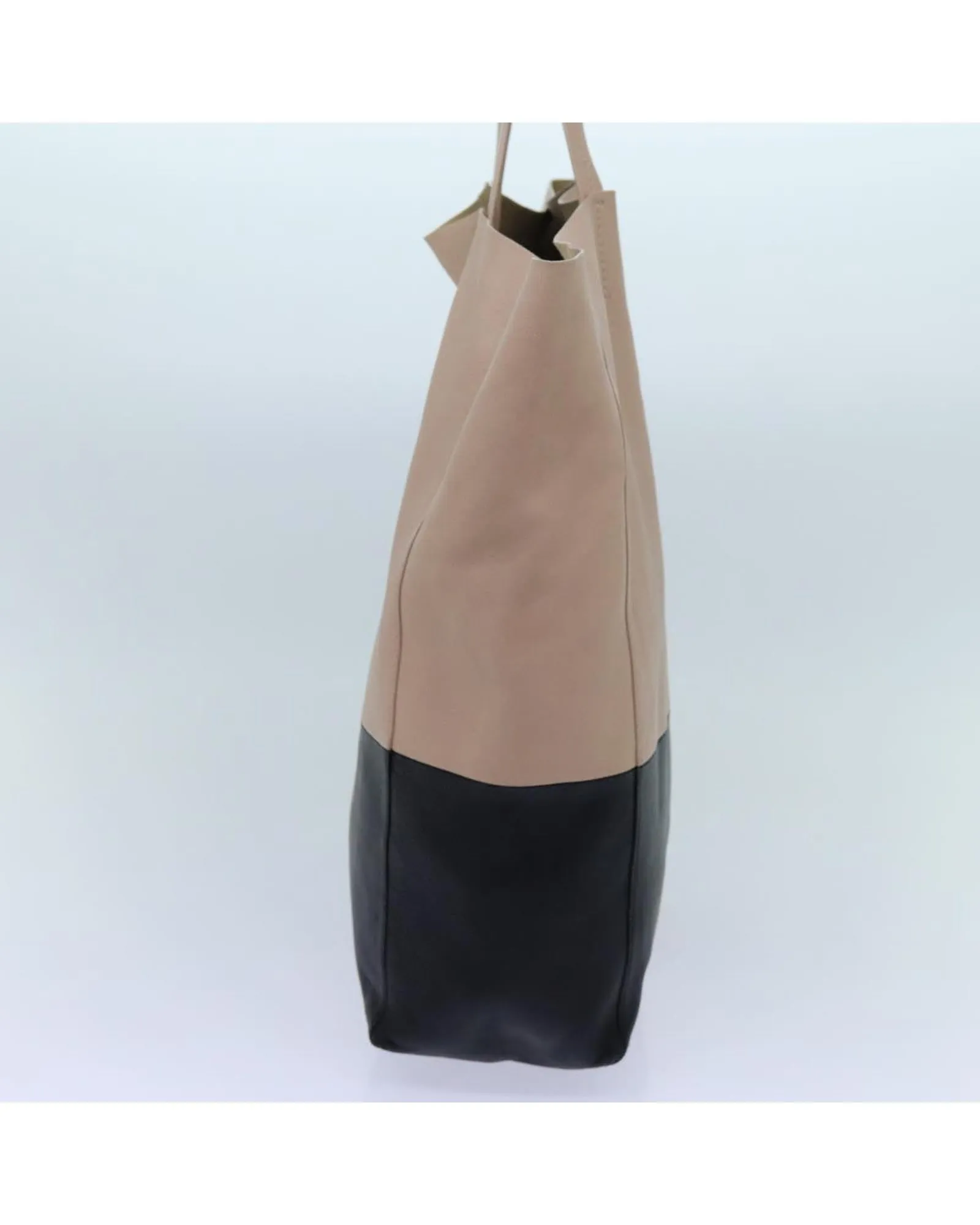 Leather Horizontal Cabas Tote Bag