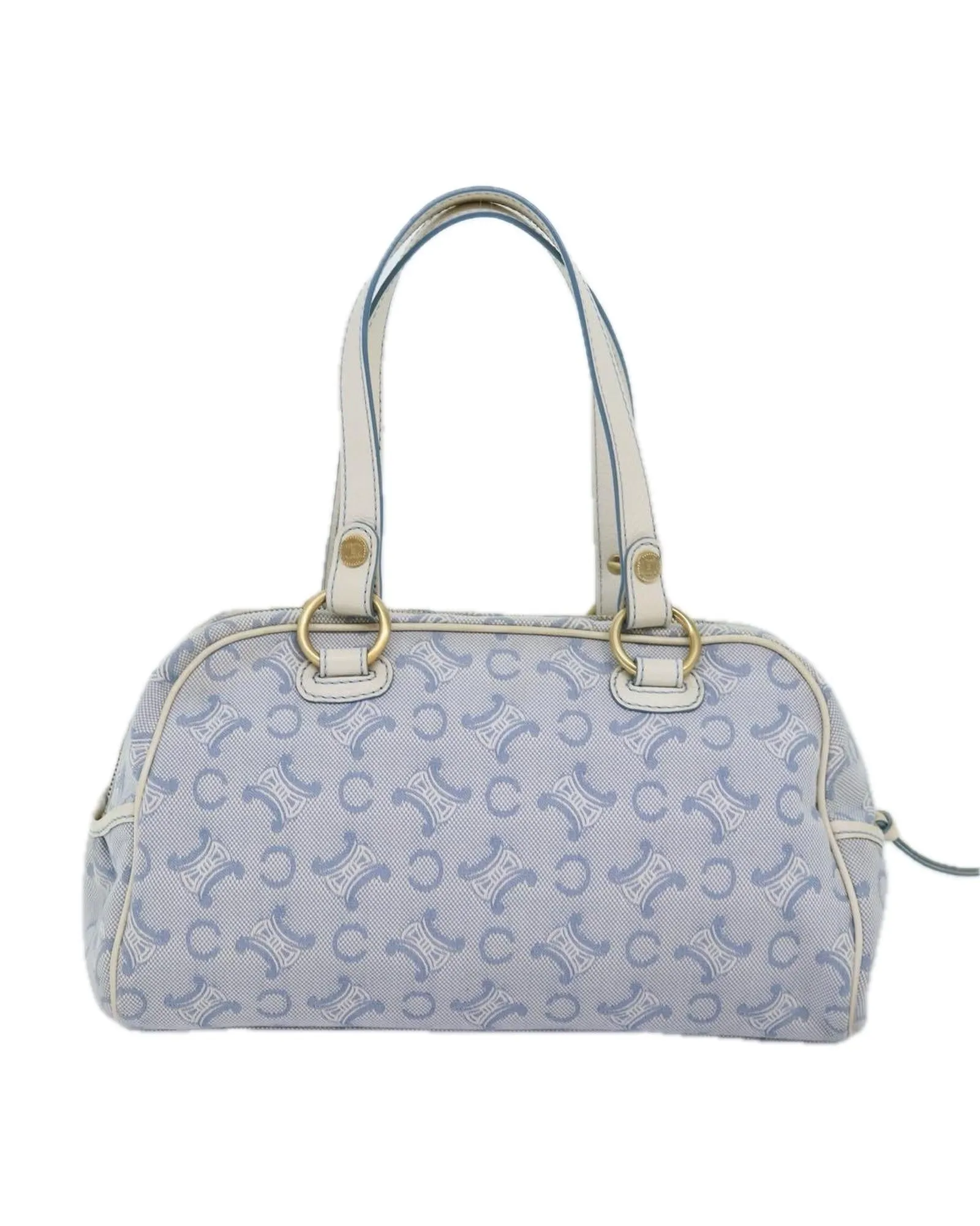 Light Blue Canvas Hand Bag with Guarantee Card - Rank C