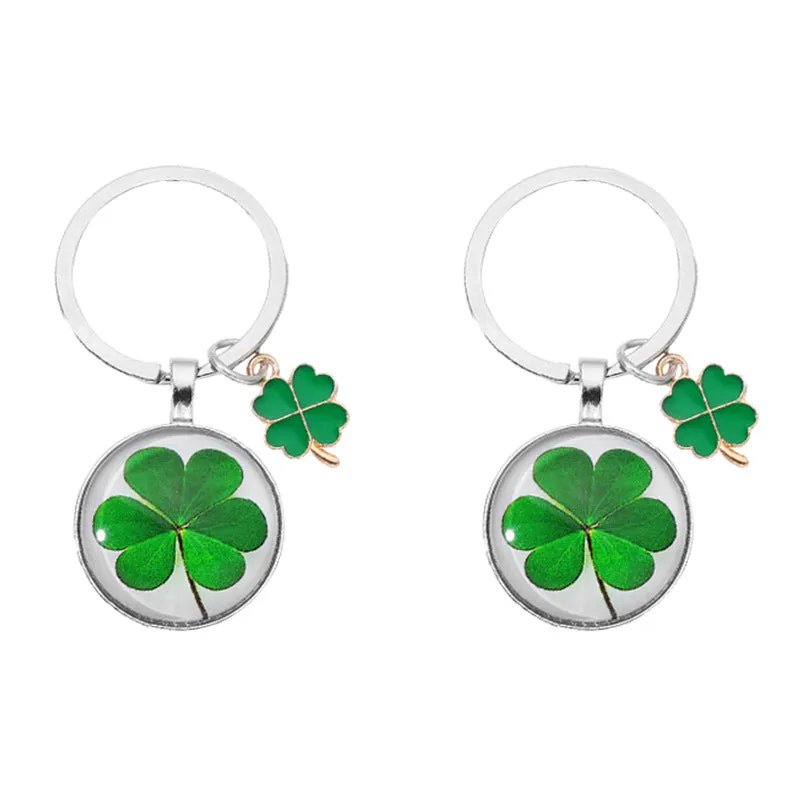 Lucky Four Leaf Clover Keychain Ideal Gift for Friends