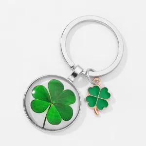 Lucky Four Leaf Clover Keychain Ideal Gift for Friends