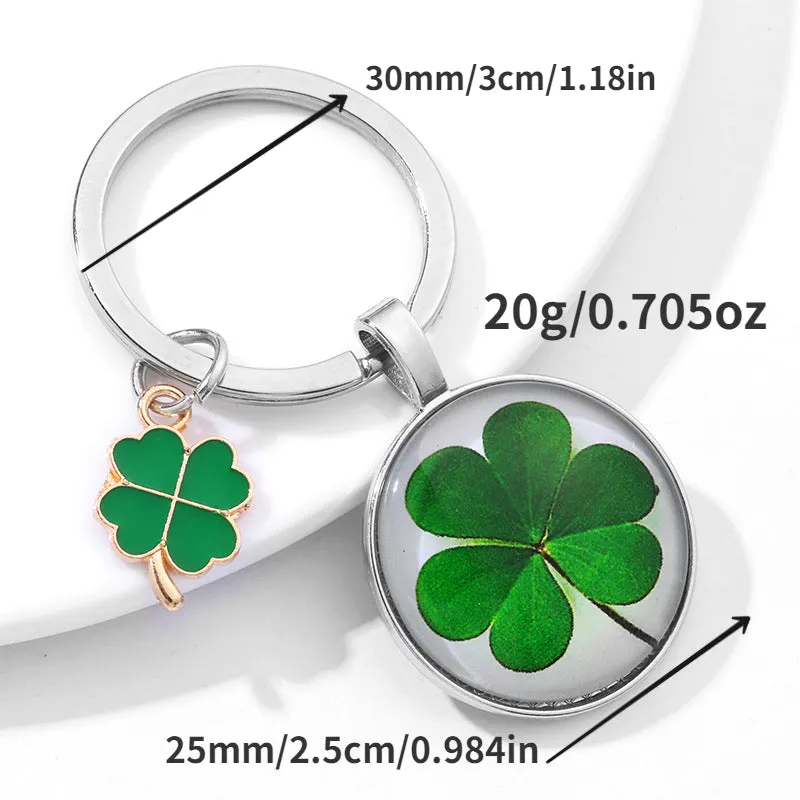 Lucky Four Leaf Clover Keychain Ideal Gift for Friends