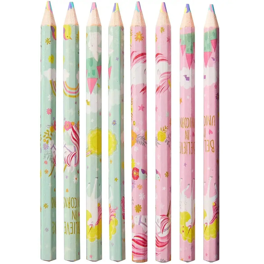 Magical Unicorn Multi-Coloured Pencils - Pack of 8