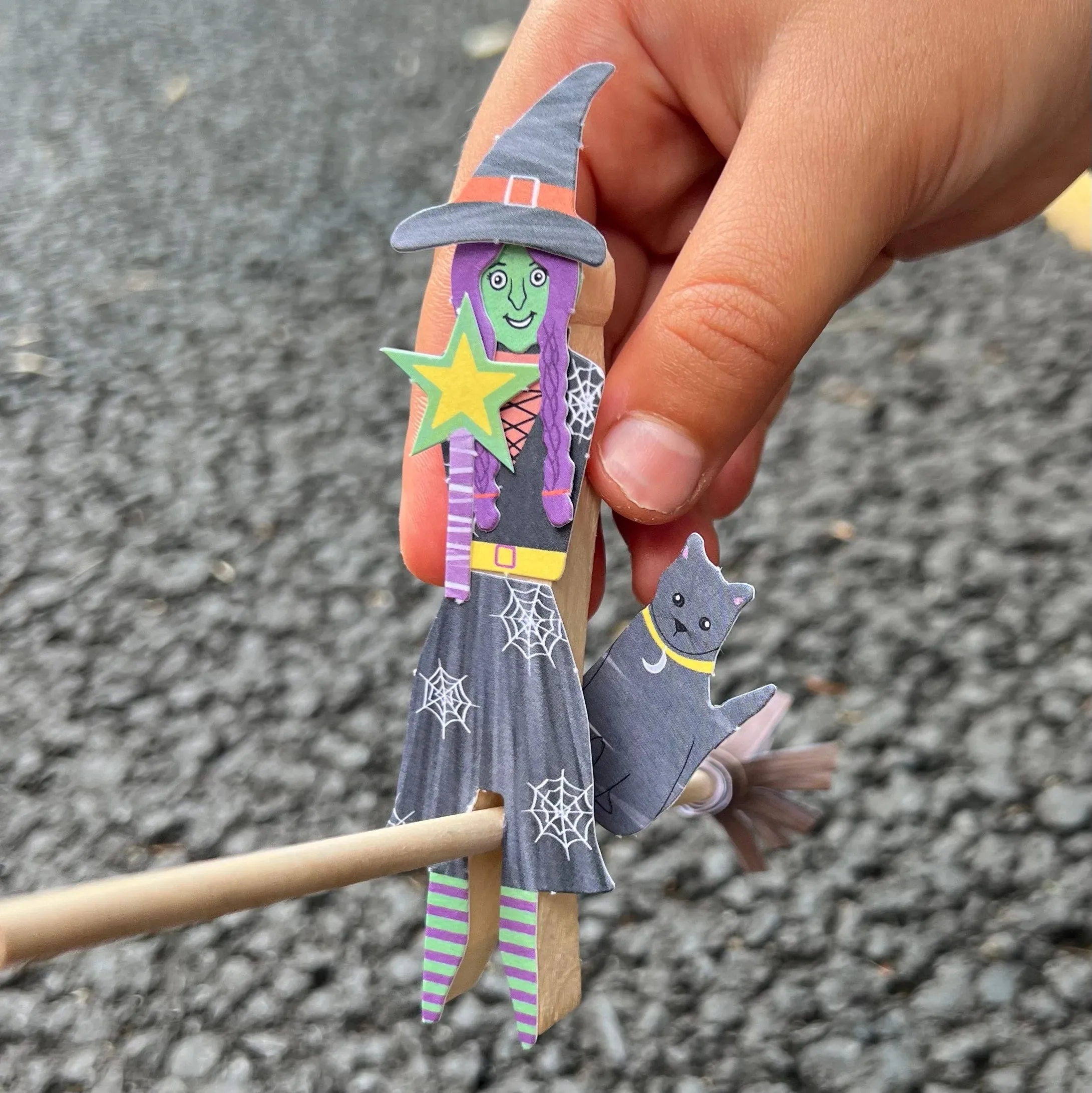 Make Your Own Witch Peg Doll